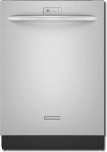 Front Standard. KitchenAid - 24" Tall Tub Built-In Dishwasher - Stainless-Steel.
