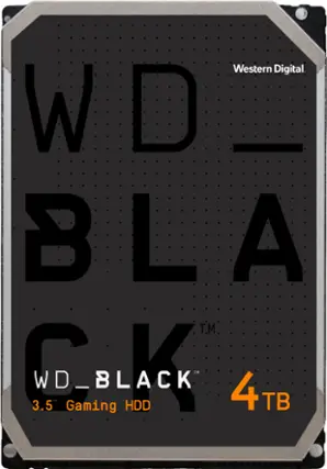 Front. WD - BLACK 4TB Gaming Internal Hard Drive - Black.