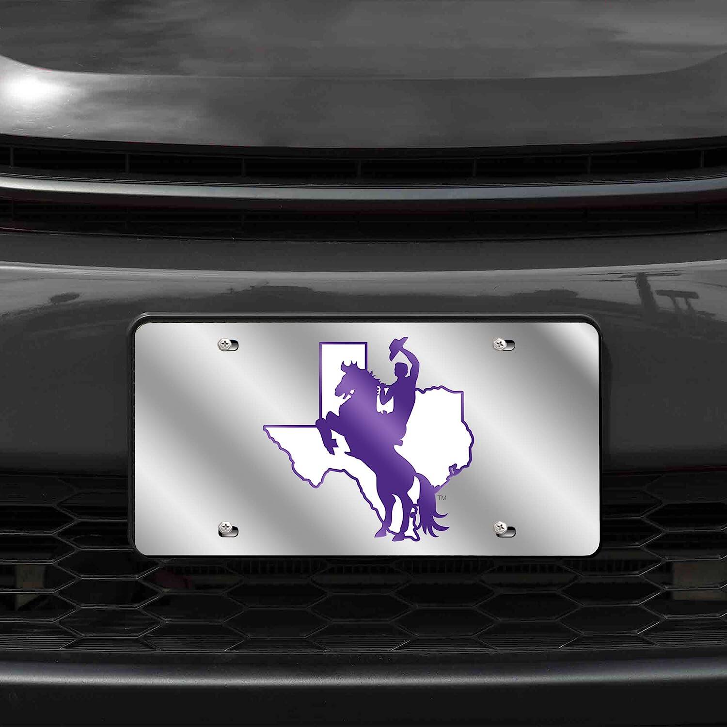 Alt View 1. Rico Industries - Tarleton State Texans Mirrored Laser Cut License Plate Laser Tag - Multi.