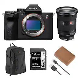 Bundle - Sony - Alpha a7R V Mirrorless Camera with FE 24-70mm f/2.8 GM II Lens, with Backpack, NP-FZ100 Battery, 128GB