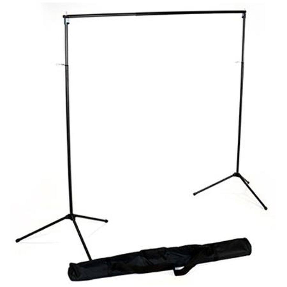 Alt View 6. Savage - Savage Economy Background Support Stand with 5x9' White/Black Backdrop, 20lbs Load Capacity.