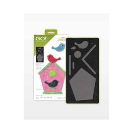 AccuQuilt - GO! Bird & Birdhouse Die – Appliqué Quilt Shapes with FREE Embroidery Designs - Multicolor