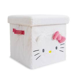 Ukonic - Sanrio Hello Kitty 13 x 13 Inch Plush Storage Cube - White
