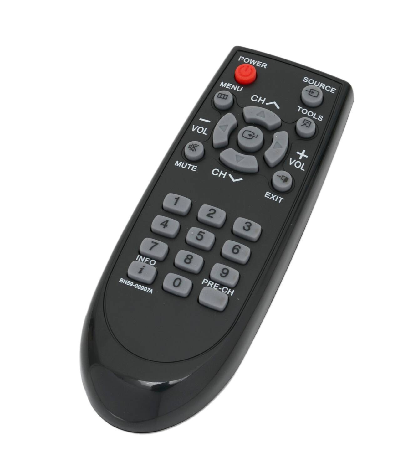 POWER MENU SOURCE O.. CH TOOLS VOL C + MUTE VOL CH 1 EXIT 2 4 3 5 7 6 INFO 8 i 9 BN59-00907A 0 PRE-CH