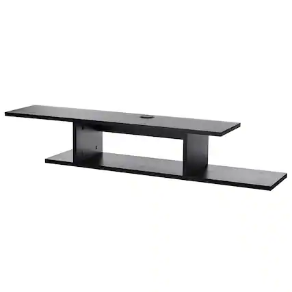 Front. AdirHome - Floating Wall Shelf - Black.