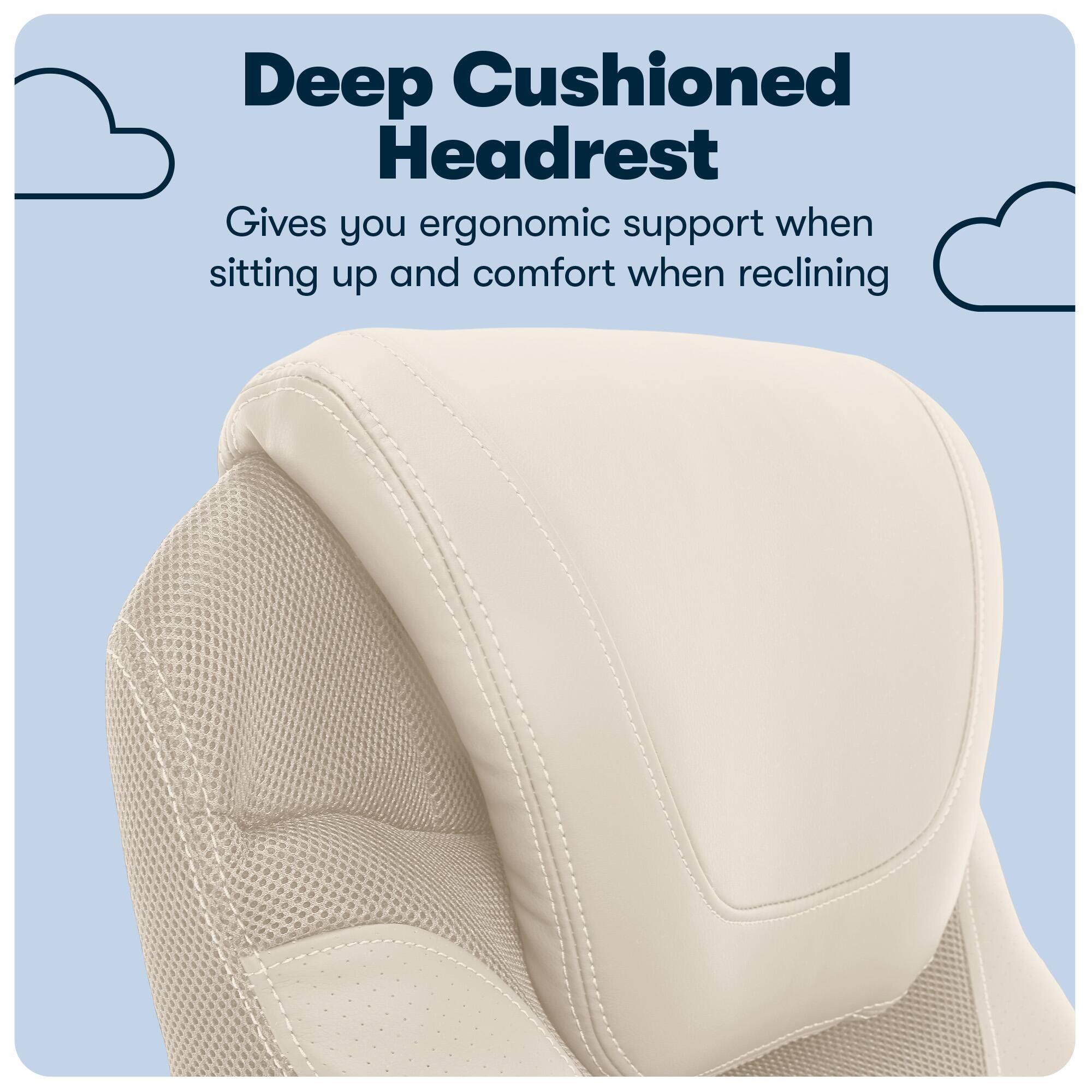 Alt View 12. Serta - Bryce Bonded Leather Executive Office Chair - Cream.