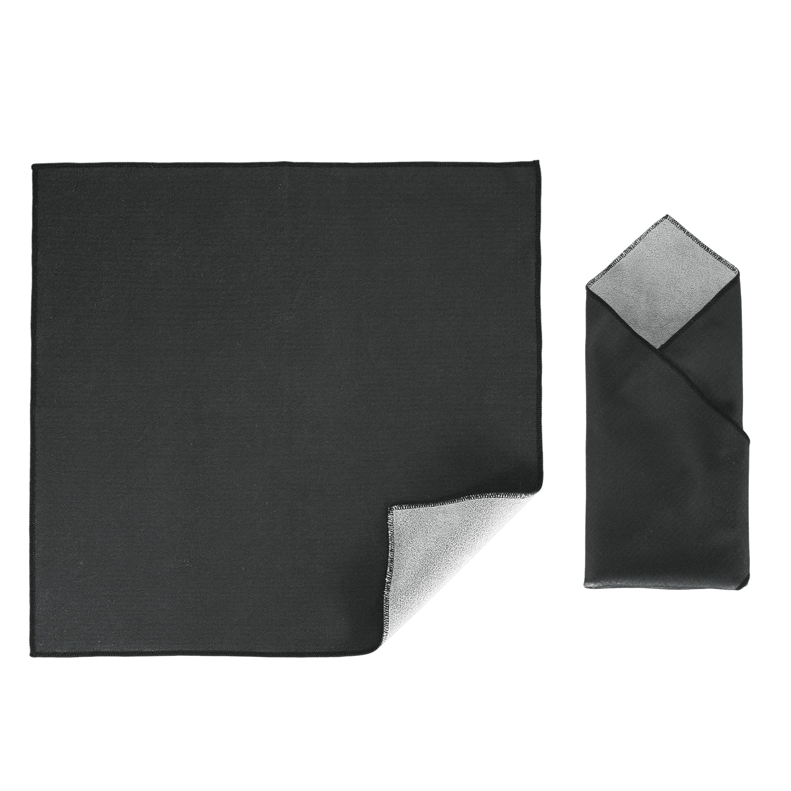 Unique Bargains - 18" x 18" Camera Protective Wrap, Magic Self-Adhesive Cloth Anti-scratch Lens Pouches for Camera Lens DSLR Phone Laptop - Black