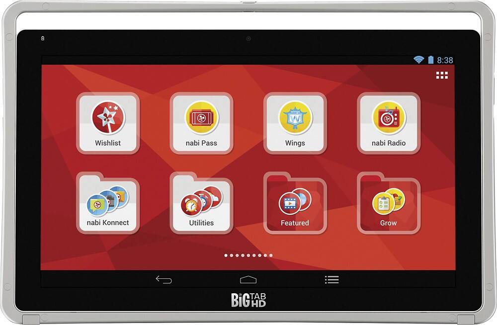 Front. nabi - BigTab HD - 20" - 16GB - Black/Silver.