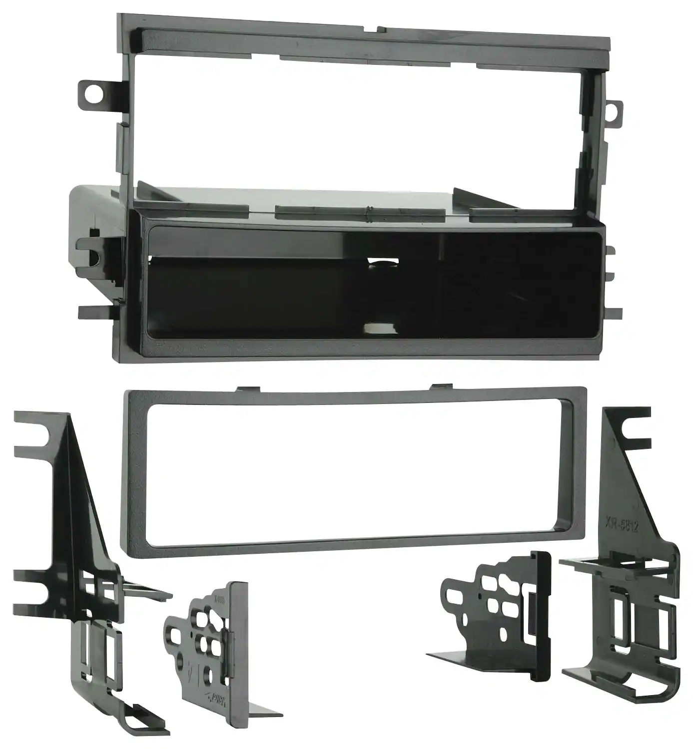 Front. Metra - Dash Kit for Select 2005-2007 Ford F-250/350/450/550 - Black.