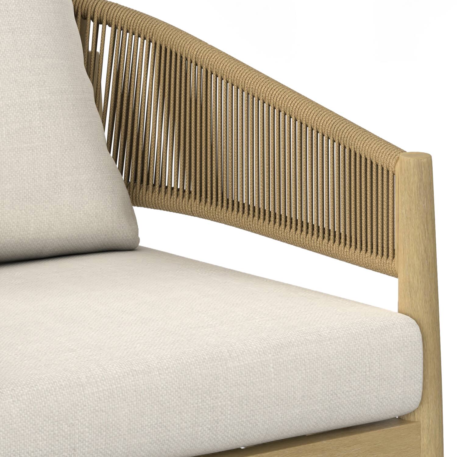 Alt View 9. Simpli Home - Bayshore SOLID ACACIA WOOD 28 inch Contemporary Outdoor Conversation Chair (Set of 2) , Fully Assembled - Natural.