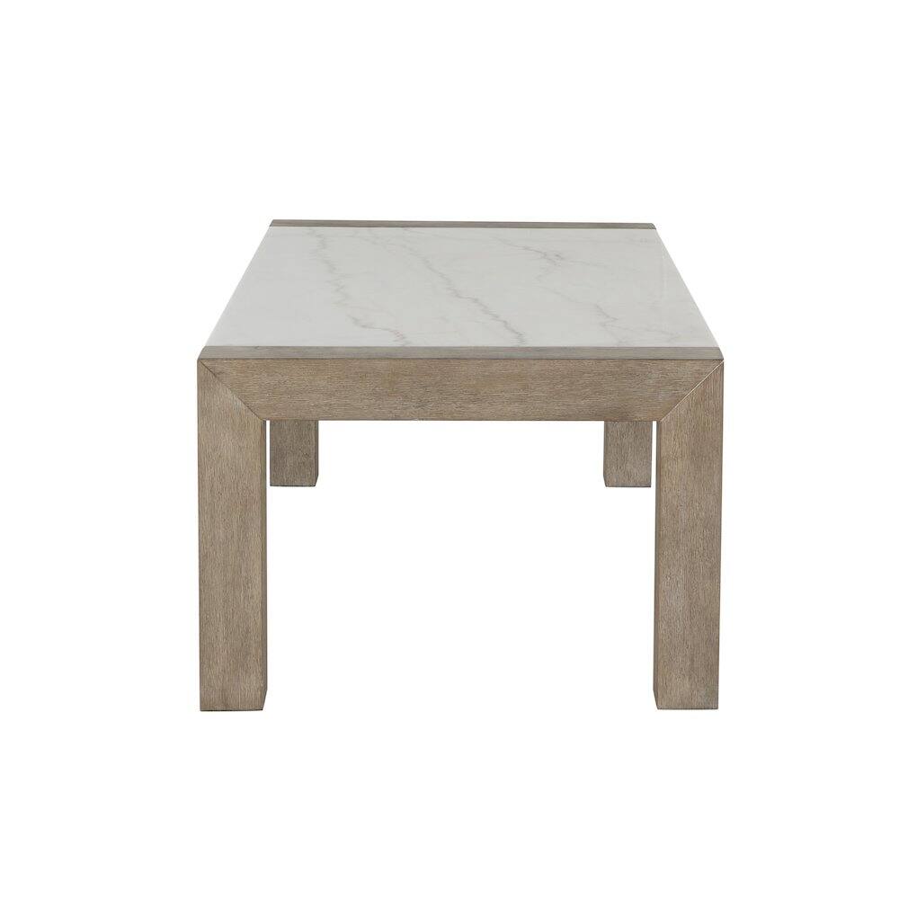 Left. Global Furniture USA - Contemporary Coffee Table, Natural,White - Brown.