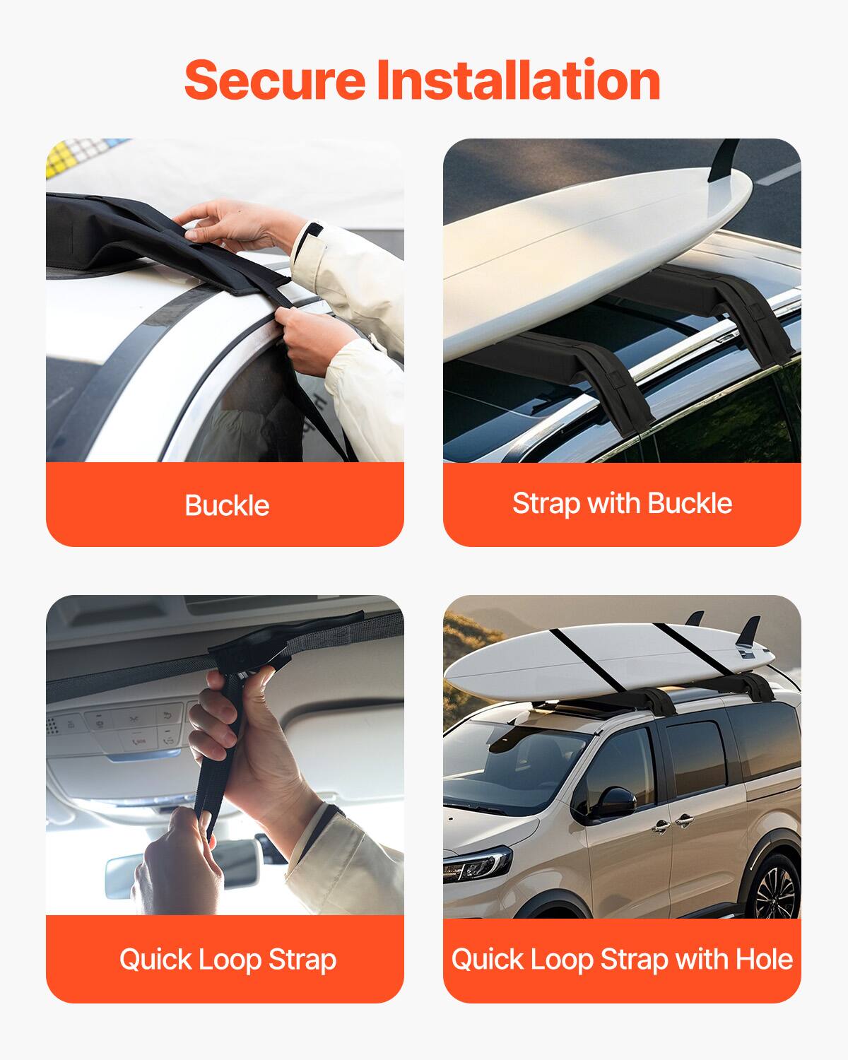 Secure Installation

- Buckle
- Strap with Buckle
- Quick Loop Strap
- Quick Loop Strap with Hole