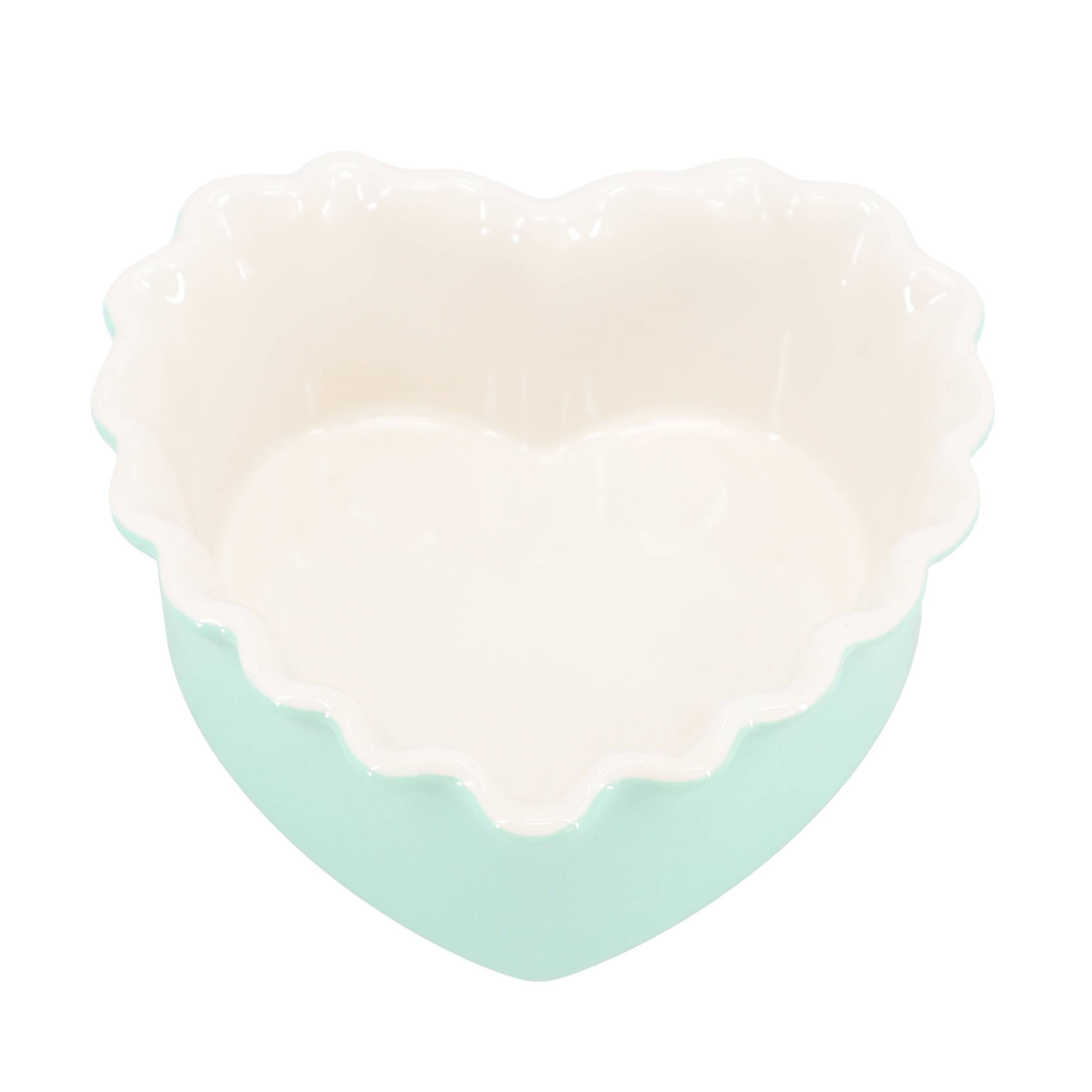 Alt View 2. Martha Stewart - Martha Stewart Hartley 6 Piece 4.1 Inch Stoneware Heart Shape Baker Set in Blue - Blue.