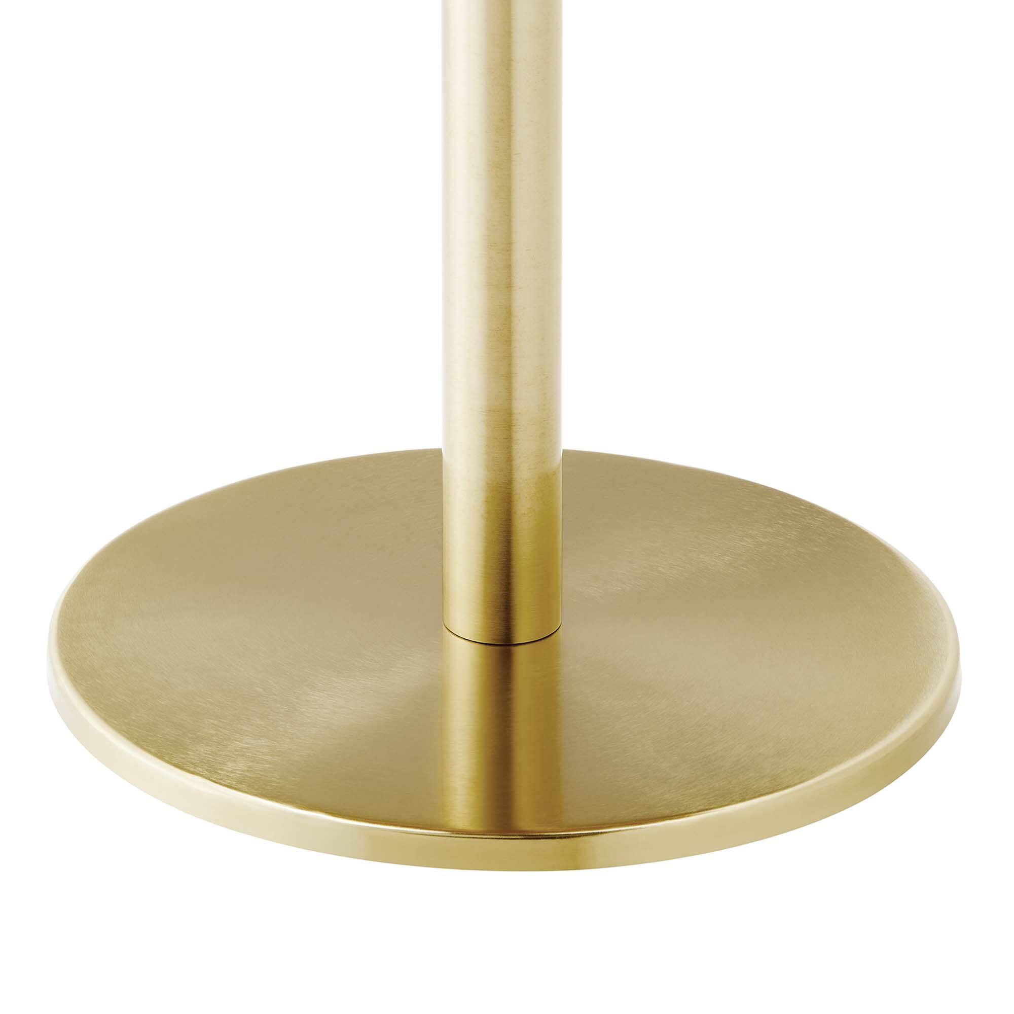 Alt View 5. Modway - Viva Round White Marble Side Table by Modway - Brass White.