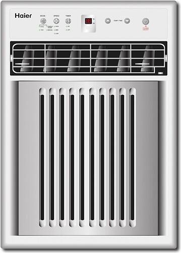 Front Standard. Haier - 10,000 BTU Window Air Conditioner - White.