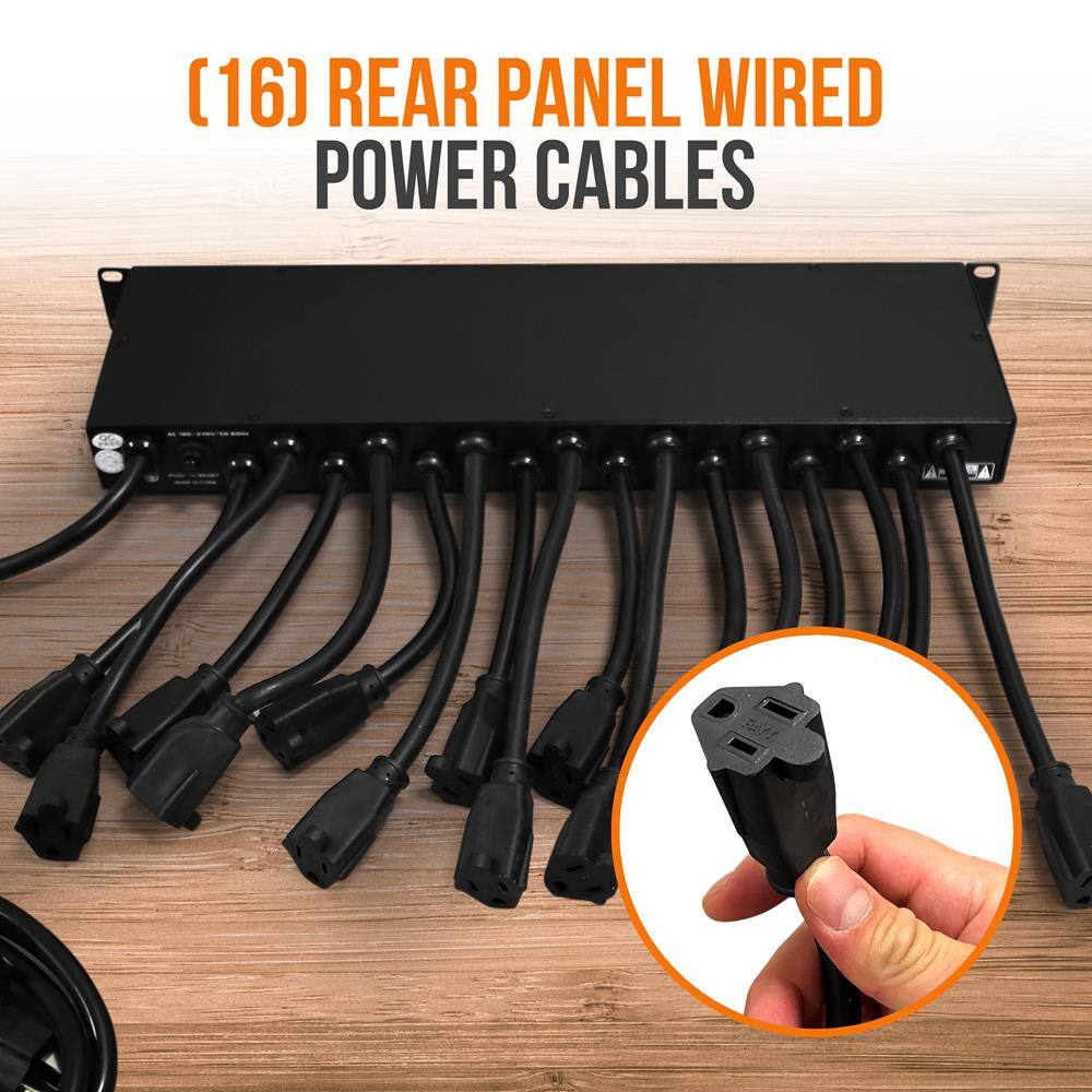 (16) REAR PANEL WIRED POWER CABLES