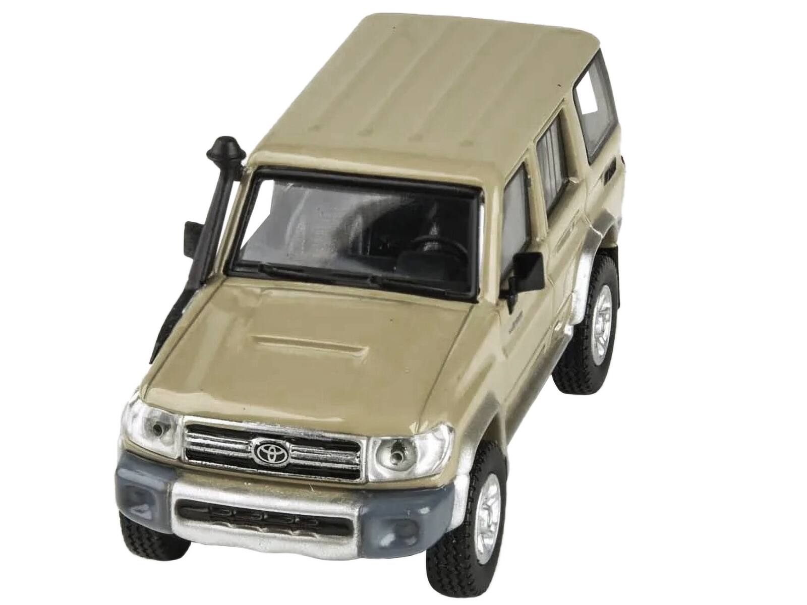 Left. Paragon - 2014 Toyota Land Cruiser 76 Sandy Taupe Tan 1/64 Diecast Model Car by Paragon Models - Sandy Taupe Tan.