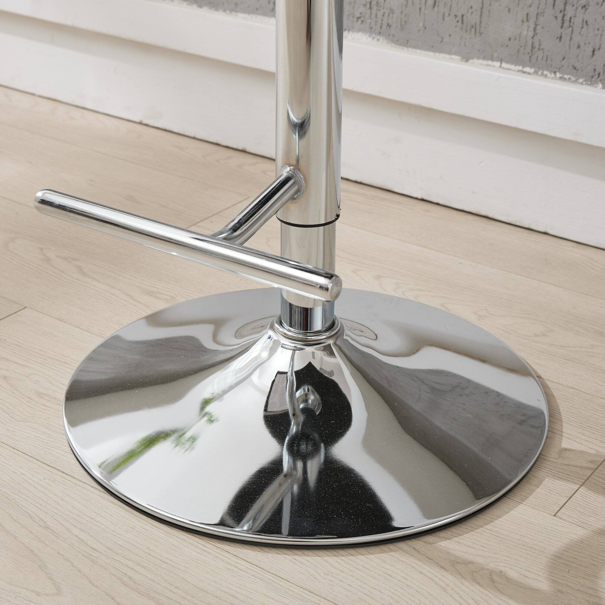 Alt View 4. PexFix - Upholstered Velvet Bar Stools, Set of 2, Adjustable Height Swivel with Tufted Back, Wide Base for Home Pub - Blue.