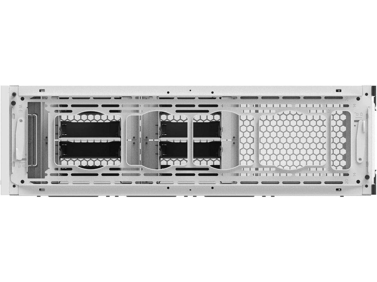 Alt View 5. Thermaltake - Thermaltake AX100 Snow Pedestal; 560mm Radiator; x8 120/140mm Fans; 8X 3.5/2.5" Drives; CA-11C-00D6NN-00 - Black.