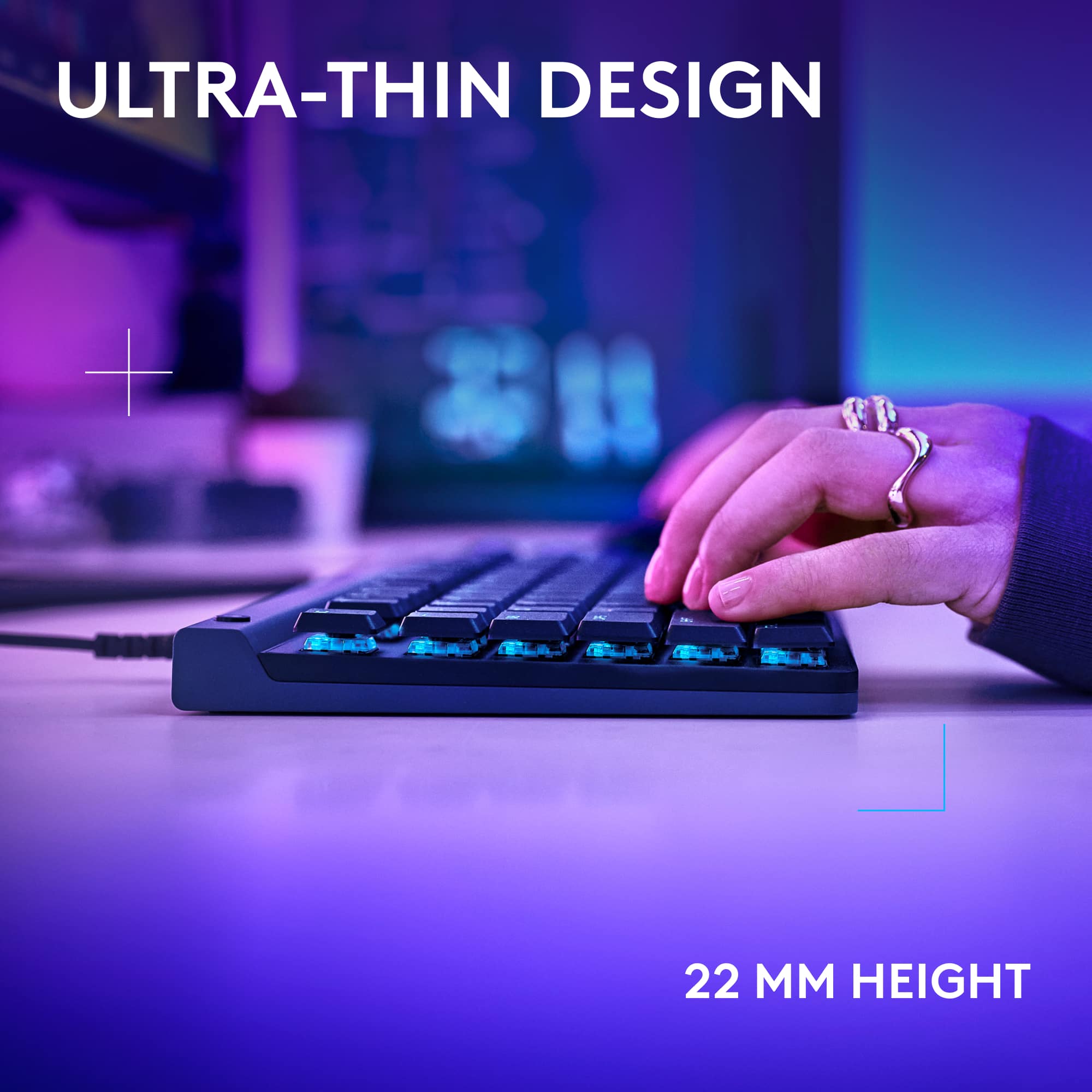 Ultra-Thin Design 22mm Height