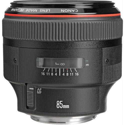 JAPAN MADE LENS CANON + 30 10 7 16 11 8 I 4 8 I i 4 8 I 11 7 16 ft m AF MF 85mm