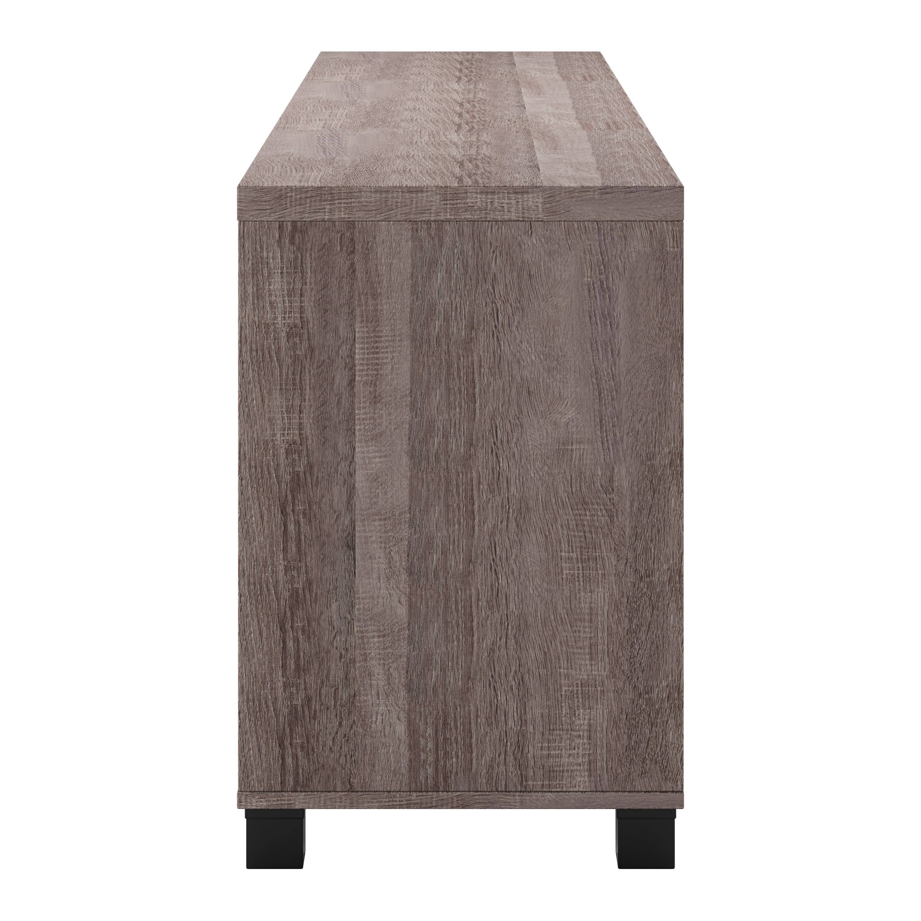 Angle. CorLiving - CorLiving - Virlomi Collection TV Stand with Cabinets for Most TVs up to 85" - Brown.
