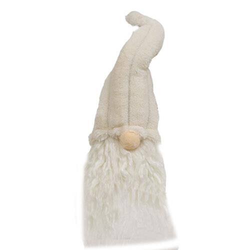 Front. BreeBe - *Plush Cream Gnome w/Ribbed Hat - 8.5"H - Cream.