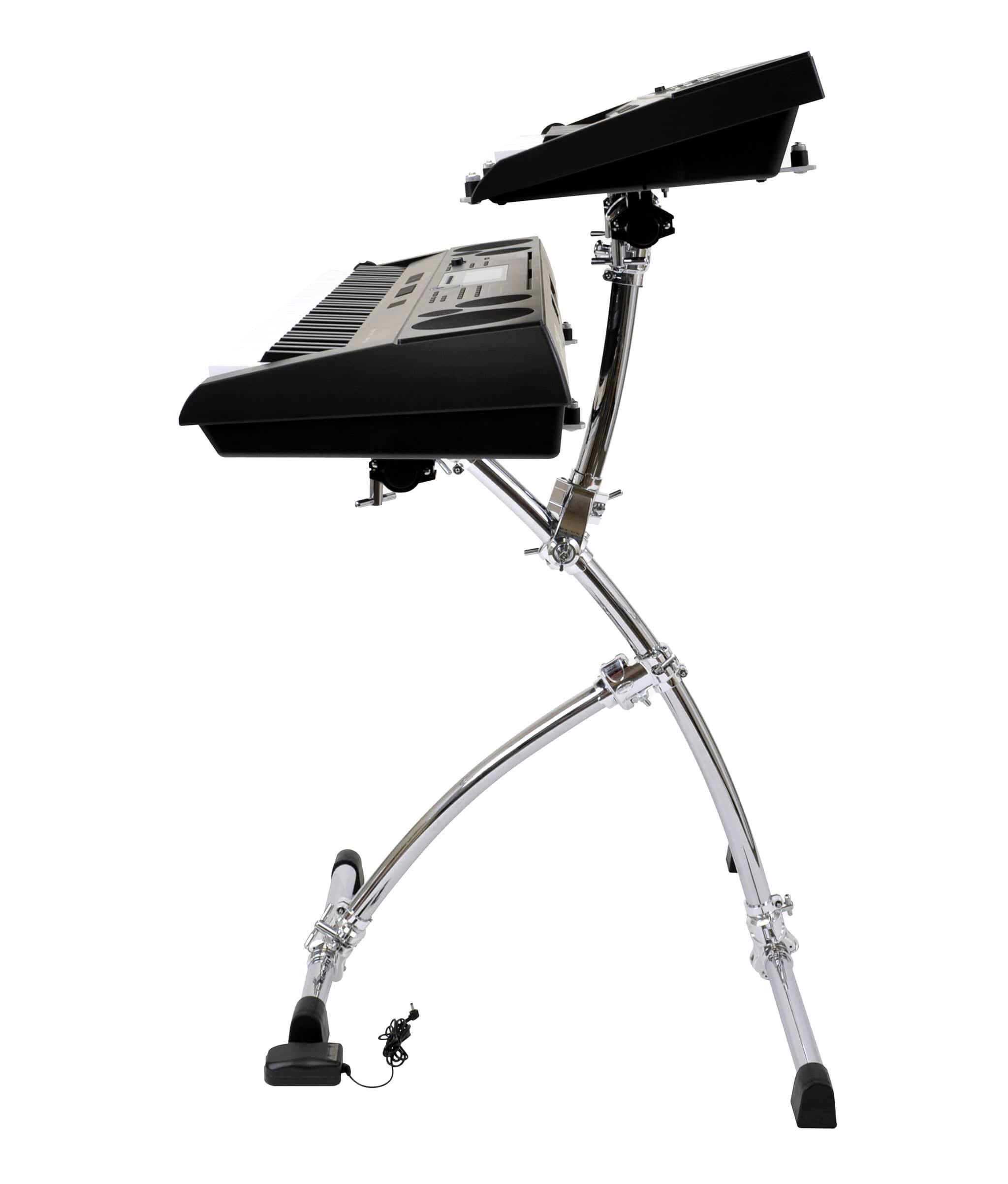 Alt View 2. Gibraltar Hardware - Key Tree Double Tier Keyboard Stand, Lightweight and Portable Curved Design with Memory Locks, Adjustable Height.