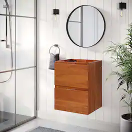 Scenic Wall-Mount Bathroom Cabinet Basin Not Included by Modway - Cherry Walnut