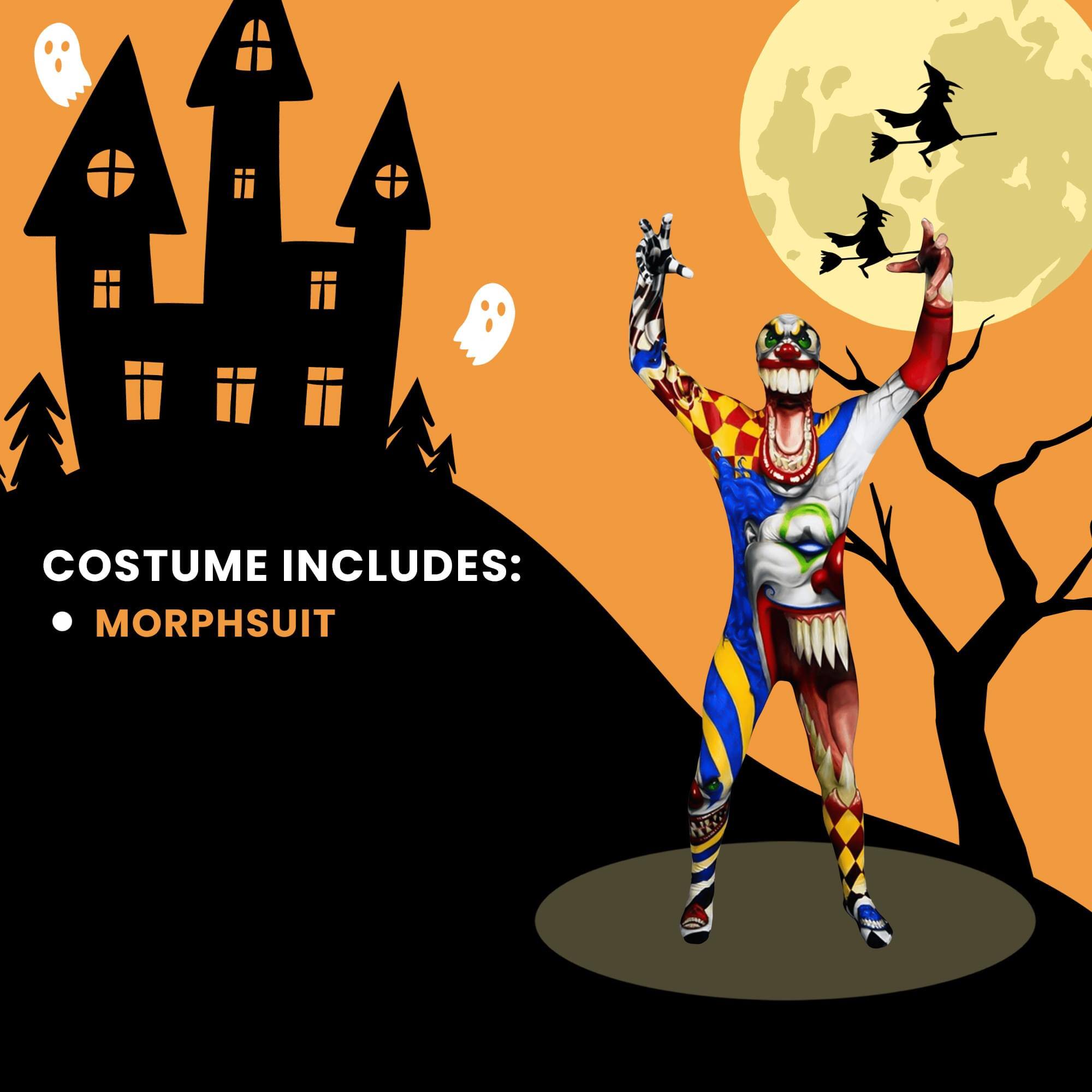 COSTUME INCLUDES:  
- MORPHSUIT
