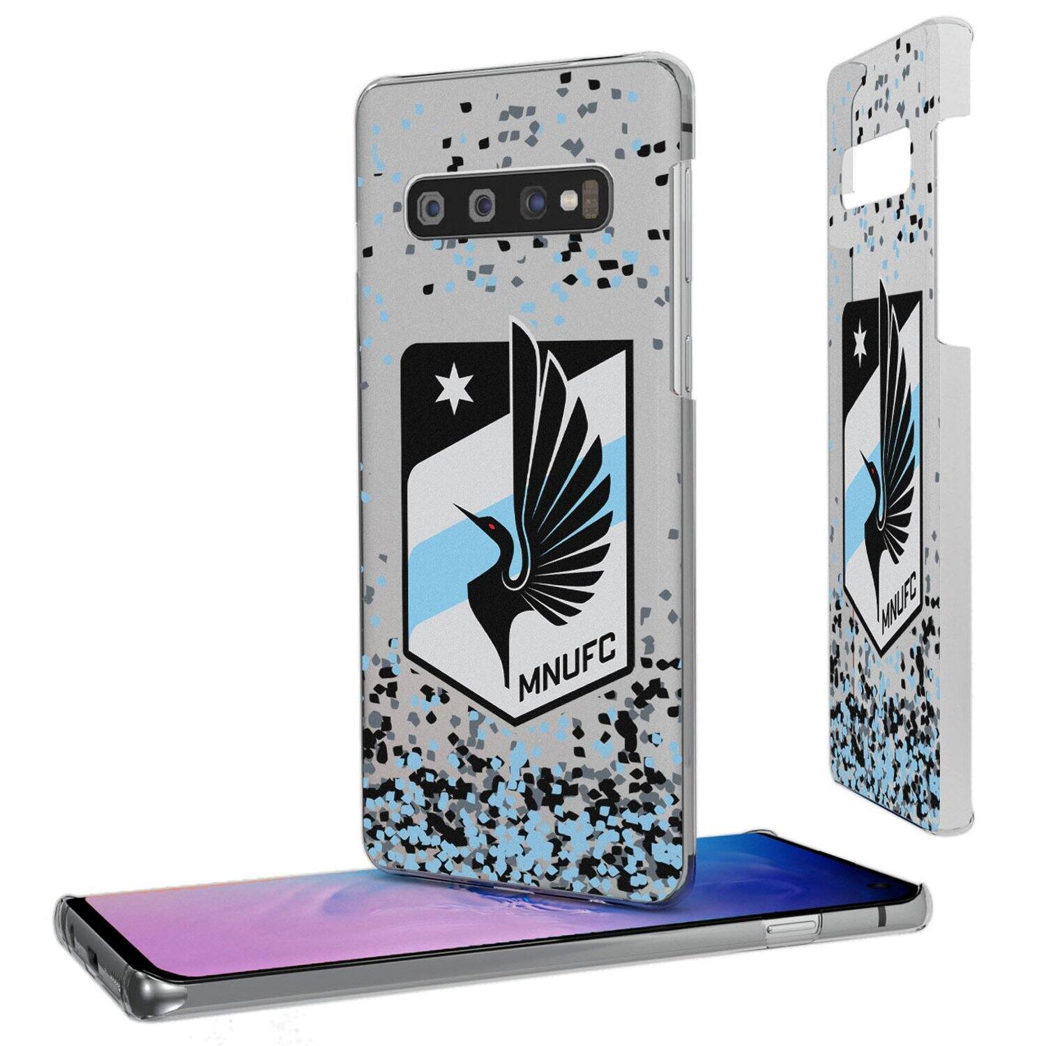 Alt View 2. Keyscaper - Minnesota United FC Galaxy Confetti Clear Case - S21 Plus - Multicolor.