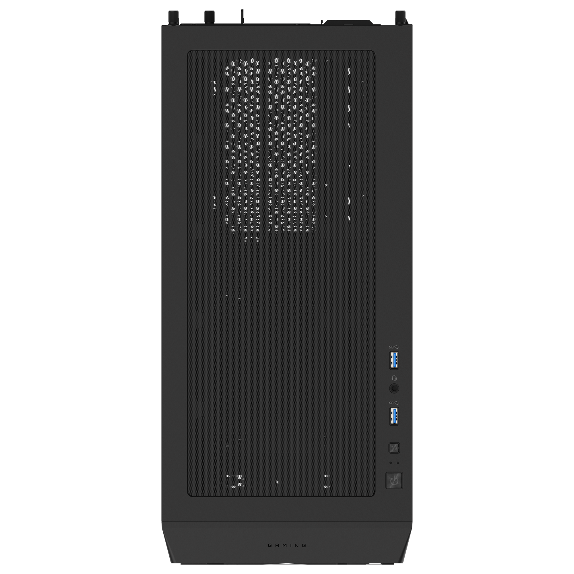 Alt View 1. GIGABYTE - C102 GLASS - mATX Mid Tower PC Gaming Case, Tempered Glass, PSU Shroud, 2x 120mm Fans (GB-C102G) - Black.