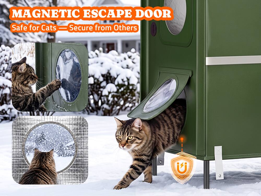 MAGNETIC ESCAPE DOOR  
Safe for Cats - Secure from Others