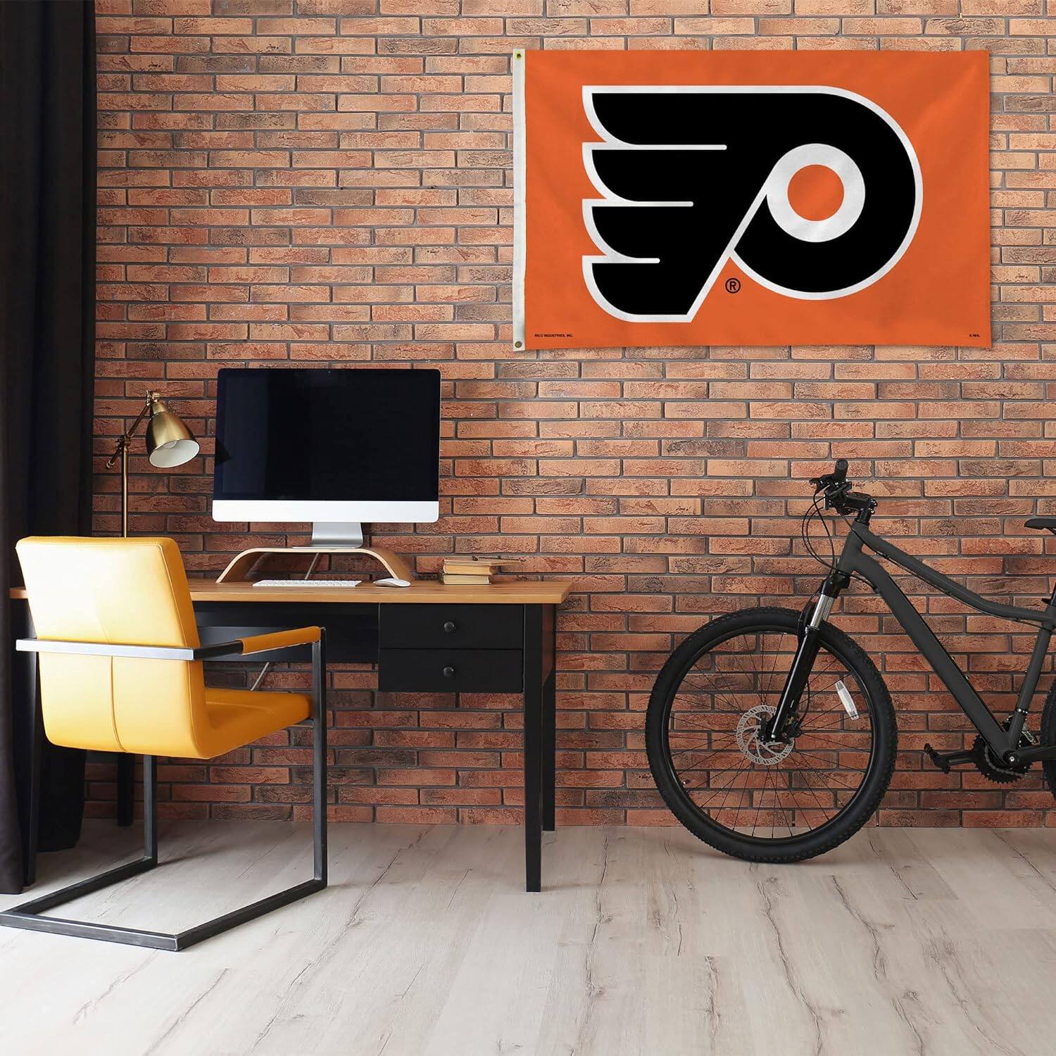 Alt View 3. Rico Industries - Philadelphia Hockey Flyers Indoor / Outdoor 3x5 Banner Flag - Multi.
