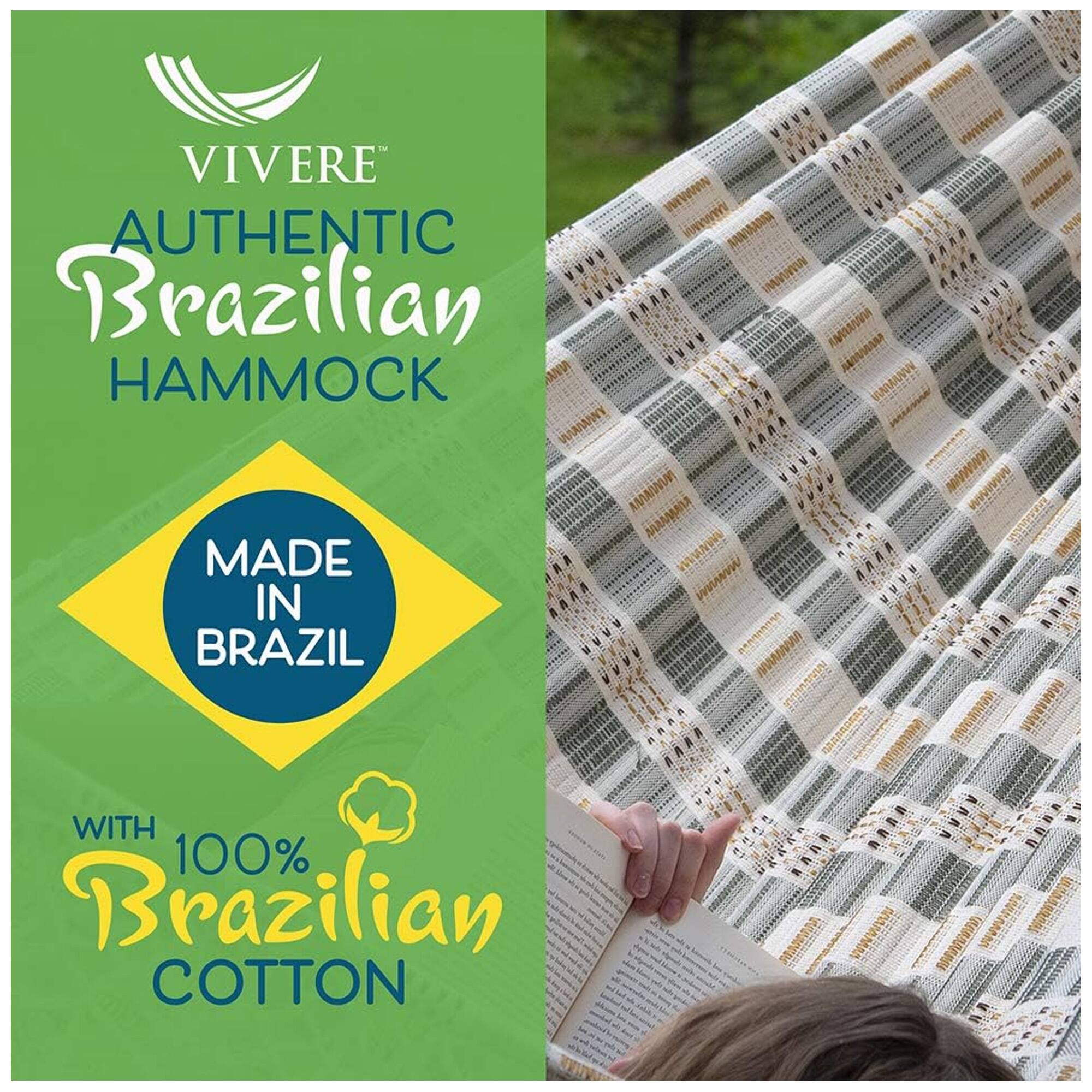 VIVERE AUTHENTIC Brazilian HAMMOCK MADE IN BRAZIL WITH 100% Brazilian COTTON