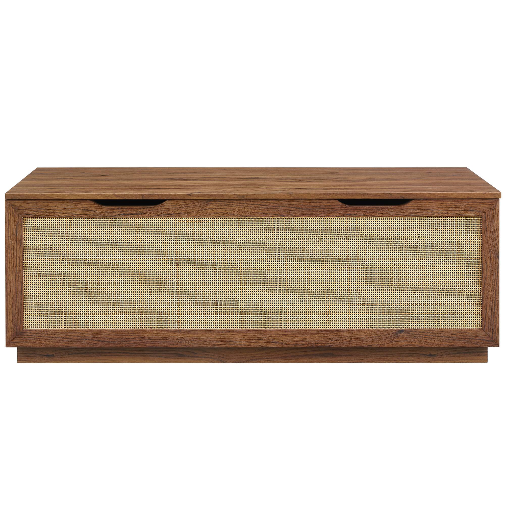 Alt View 1. Modway - Soma 47" Rattan Storage Bench by Modway - Brown.