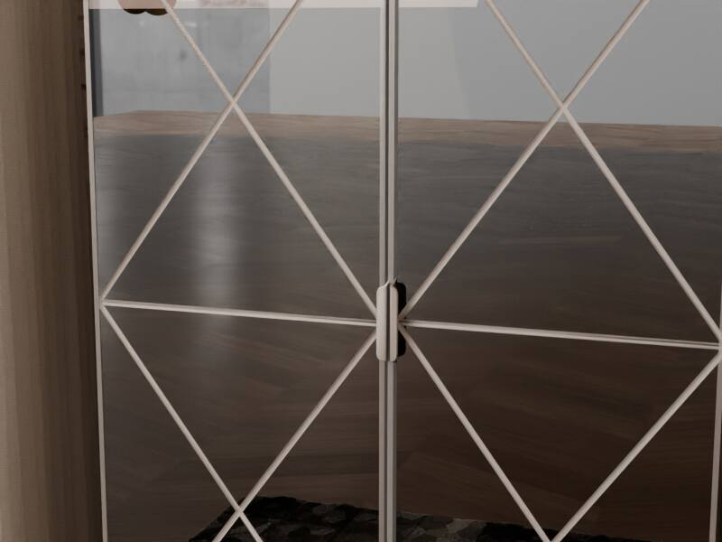 Alt View 1. Spaco - Spaco 2 Doors Mirrored Shoe Cabinet with Silver Edging, Elegant Glass Storage Cabinet for Entryway Decor - Brown.