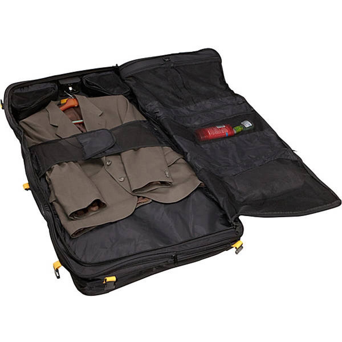Angle. A.Saks - A.Saks Expandable Deluxe Tri-Fold Carry On Garment Bag - Black.