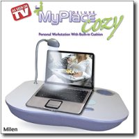 As Seen On TV - MyPlace Cozy Laptop Table - Gray - Front_Zoom