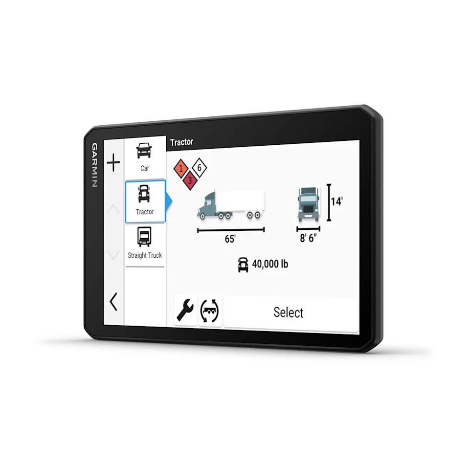 GARMIN

Tractor

Car
Tractor
Straight Truck

1 6 3 O 14 65 8' 6" 40,000 lb

Select