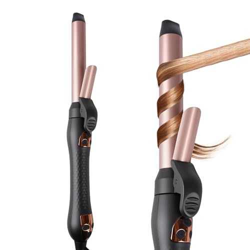Front. Vulpecula Spade - Automatic Rotating Curling Iron: Easy-to-Use Ceramic Curling Wand 1 inch for Salon-Worthy Curls & Waves - Quick Heat &.