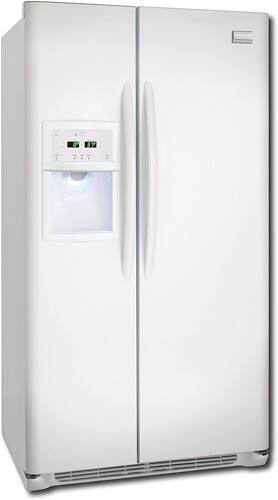 Angle Standard. Frigidaire - 26.0 Cu. Ft. Side-by-Side Refrigerator with Thru-the-Door Ice and Water - White.