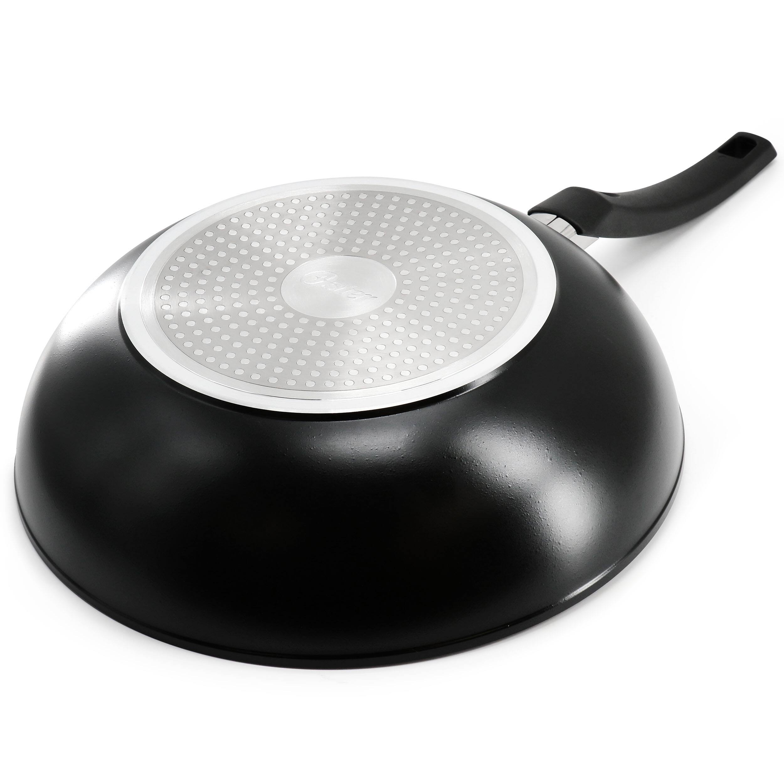 Alt View 2. Oster - Oster Connelly 12 Inch Textured Nonstick Aluminum Wok with Lid in Black - Black.