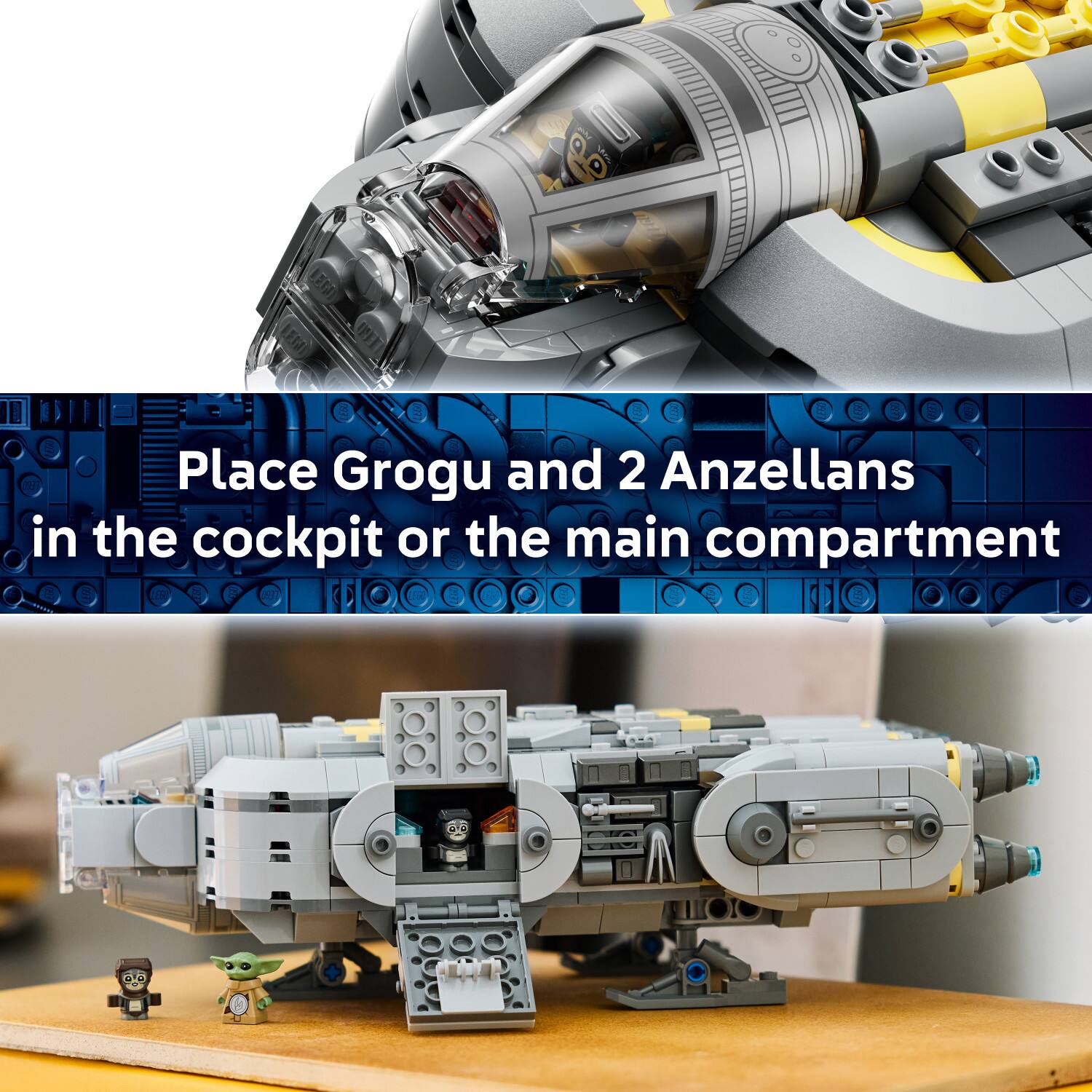 LEGO Star Wars: The Mandalorian and Grogu Anzellan Starship 75445