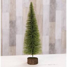 BreeBe - *Mossy Bottle Brush Pine Tree 14" - Green