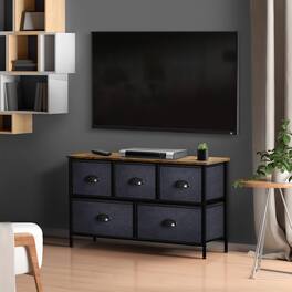 Sorbus - TV Stand Dresser with 5 Drawers - Television Riser Chest with Storage - Fits Most TVs, Bedroom, Living Room - Wood Top