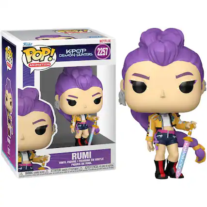 Si - La NETFLIX Funko KPOP 2257 2 POP! DEMON HUNTERS ANIMATION RUMI EN VINYLE FIGURE / FIGURINE VINYL DE VINIL FIGURA DE ASFIA ADVERTENCIA: PELIGRO - A n 3 TOUFFEMENT - or - ATTENTION: DANGER : Partee gequetos . A - 3 not CHOKING HAZARO - -ior a WARNING - convie - - D 1