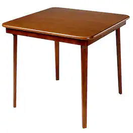 Stakmore - Straight Edge 32" Square Folding Card Table, Finish - Fruitwood