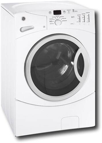 Angle Standard. GE - 4.0 Cu. Ft. 14-Cycle King-Size Washer - White.