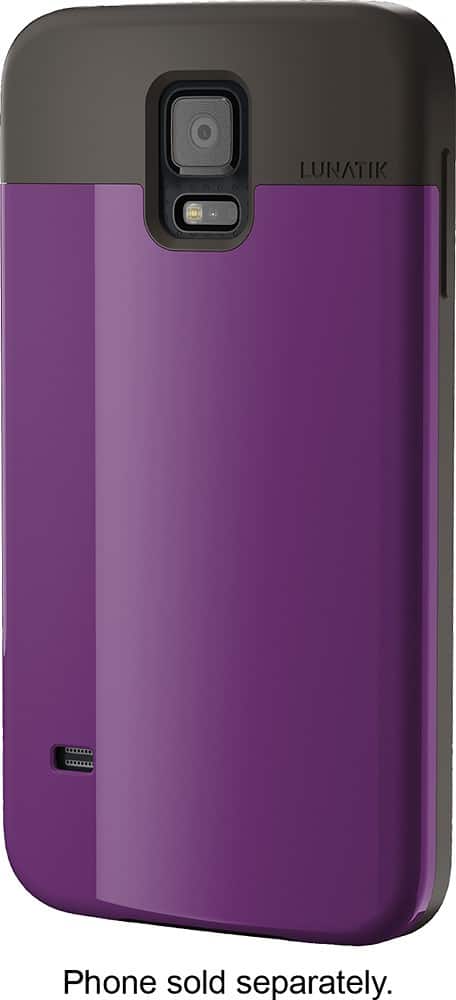 Front Zoom. LUNATIK - FLAK Case for Samsung Galaxy S 5 Cell Phones - Purple.